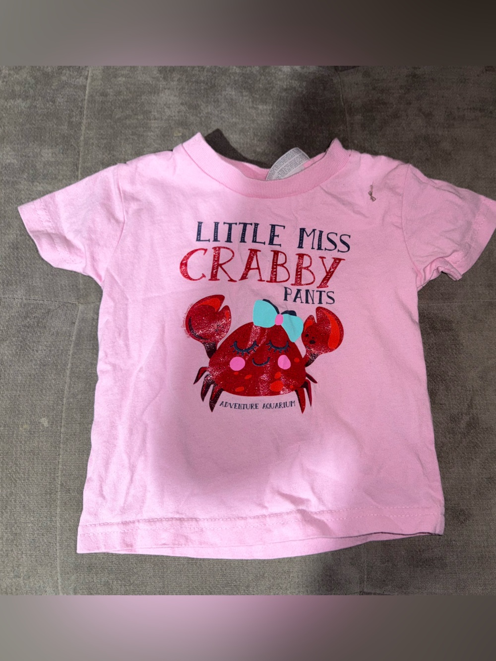 Never Worn Toddler Pink T-shirt "Little miss crabby pants" from Camden Aquarium